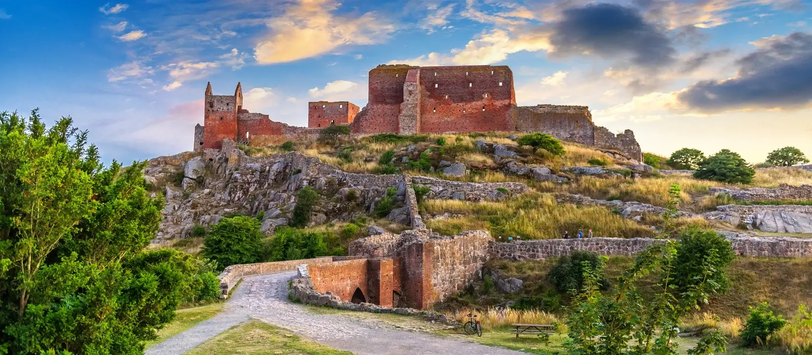 Hammershus on Bornholm – castle ruins on the cliffs